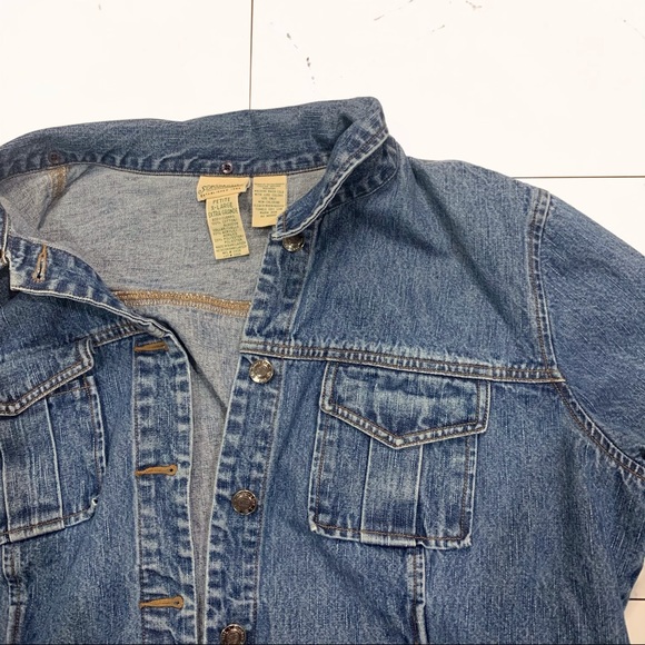 St. John’s Bay Blue Denim Pocket Jacket - Picture 3 of 5